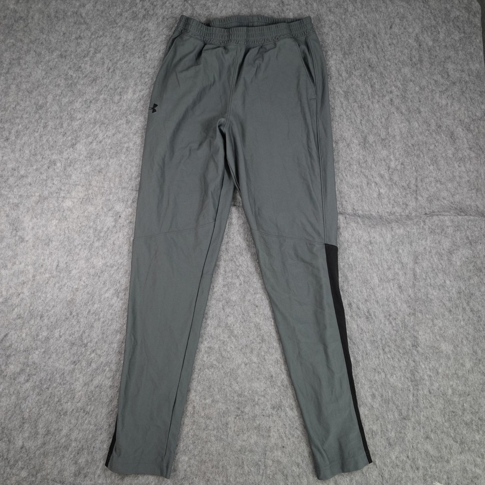 Under Armour Pants Mens Medium Fitted Gray Fitted Tapered Leg Athletic